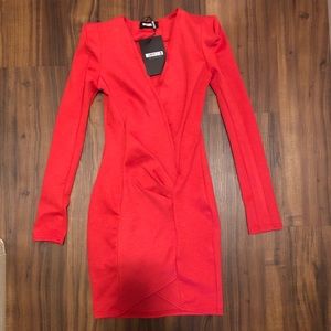 NEVER WORN MISSGUIDED longsleeve bodycon minidress